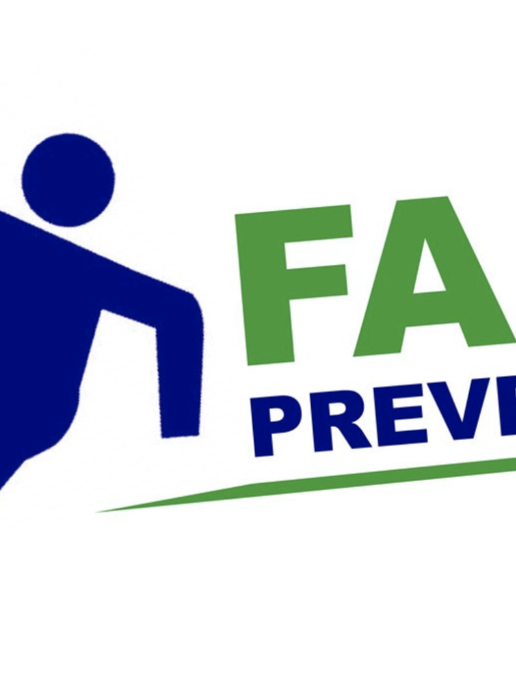 Logo showing someone falling